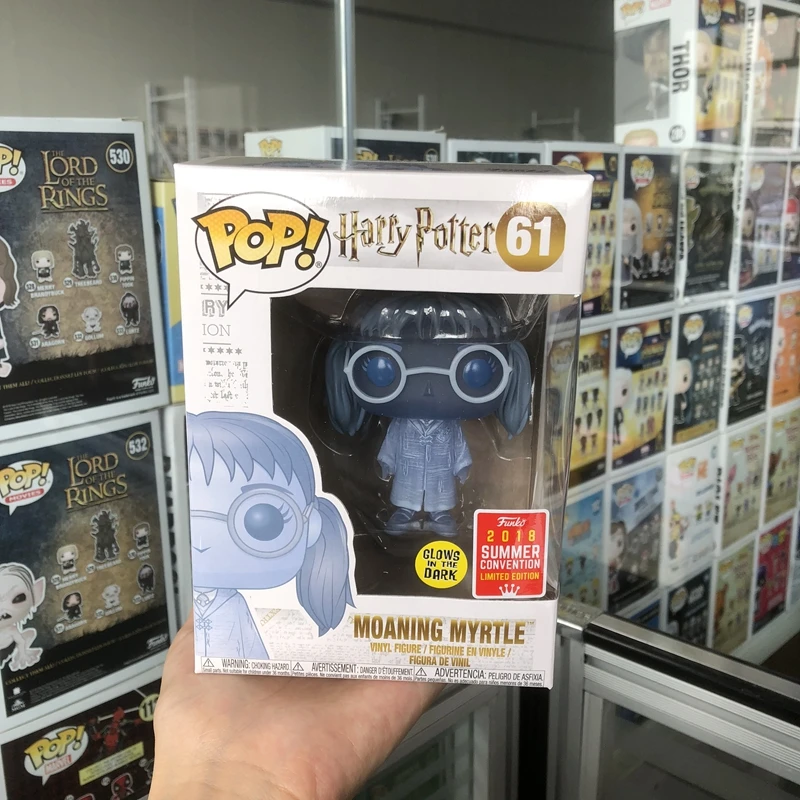 SDCC эксклюзивный FUNKO POP официальный светится в темноте Гарри Поттер-моаниниг Миртл Виниловая фигурка Коллекционная модель игрушки