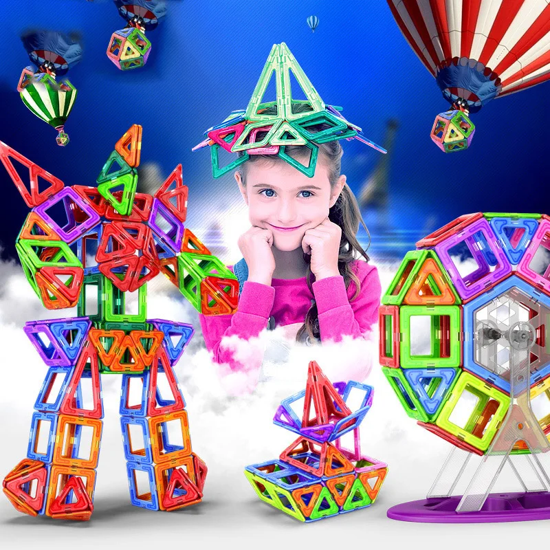 

3 Styles Mini Magnetic Designer Construction Building Blocks Kids Toys Technic Plastic Blocks Assembly Children Enlighten Bricks