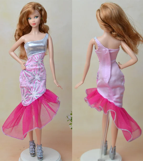 Куклы ручной работы, Одежда для куклы Барби, платье с цветами, вечерние платья, летние платья с короткими рукавами, платья для куклы Барби - Цвет: 5