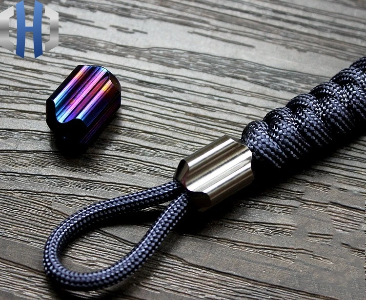 

Knife Beads Titanium Alloy CNC Production EDC Knife Pendant Paracord Beads