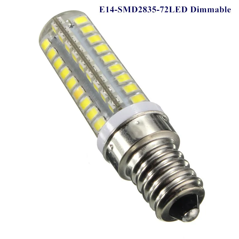 20 шт. силиконовые G9 E14 10 Вт SMD2835 72 светодиодные лампы с регулируемой яркостью для