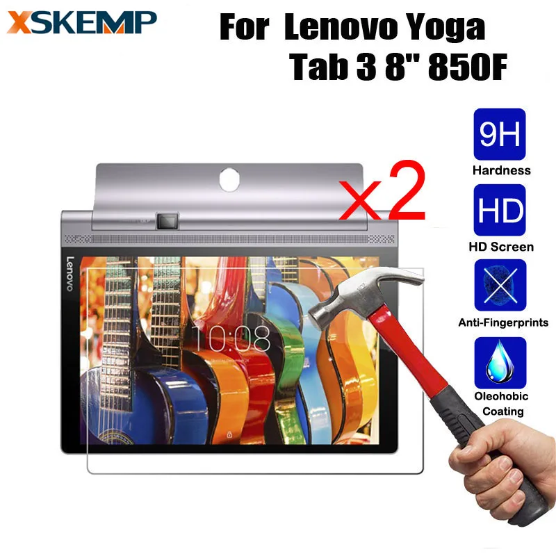 XSKEMP 2 шт./партия 0,3 мм 9 H протектор экрана из закаленного стекла для lenovo Yoga Tab 3 " 850F Защитная пленка для планшета с защитой от царапин