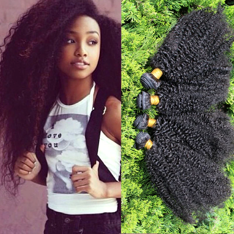 6a Filipino Afro Kinky Curly Human Hair Extensions 4pcs Filipino