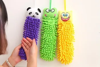 

Free shipping Microfiber cartoon Hanging towel Cute animal cleaning towel