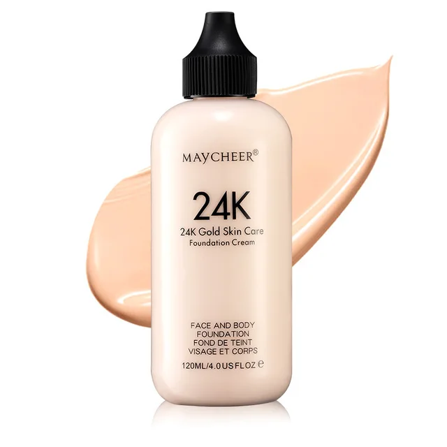 120ml Face Sun Block Foundation Cream Waterproof Make Up Mineral Liquid Foundation Full Cover Base Concealer