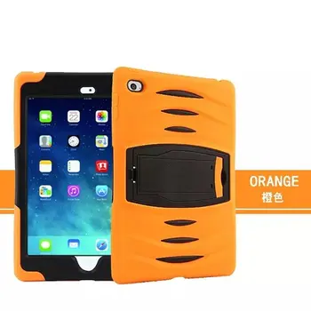

100pcs/lot Shockproof Heavy Duty Rubber Stand Hard Case with Build in Screen Protector For iPad Mini 2 3 / For iPad Mini 4