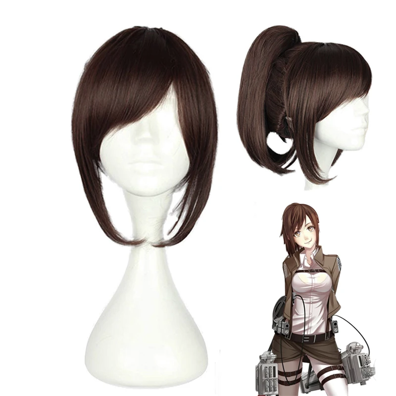 Аниме Attack on Titan Sasha блузка короткий хвостик парик костюм для косплея женские