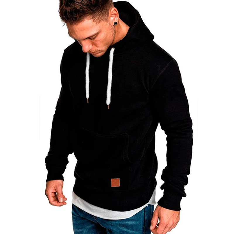 COCEDDBsweatshirt الرجال 2018 هوديس العلامة التجارية الذكور طويلة الأكمام الصلبة هوديي الرجال أسود أحمر حجم كبير poleron هومبر