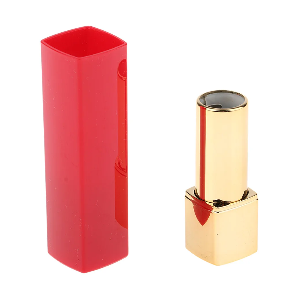 DIY Lip Balm Bottle Container, Empty Lipstick Refillable Chapstick Lipstick Pressed Tube with Cap 12.1mm Diameter