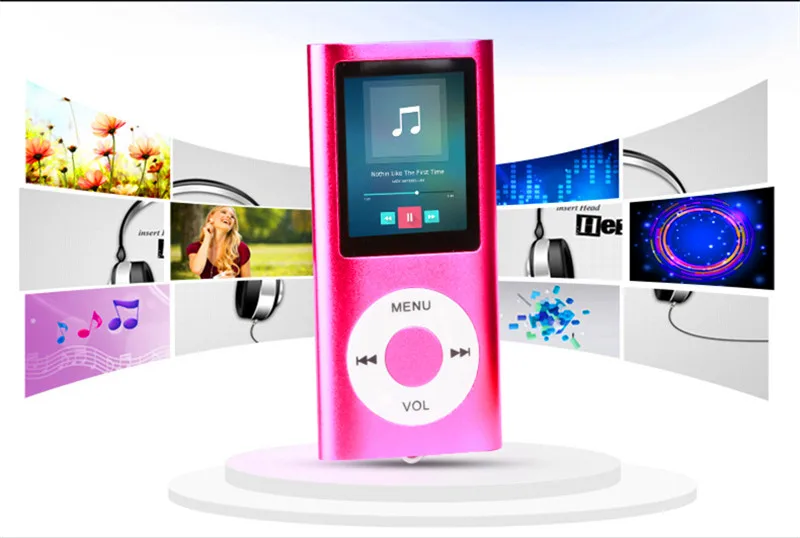 

5 Colors High Quality Insert TF Card MP3 Player Slim 1.8 Inch LCD Media Video Game Movie Radio FM Playing Time Last 30 Hours