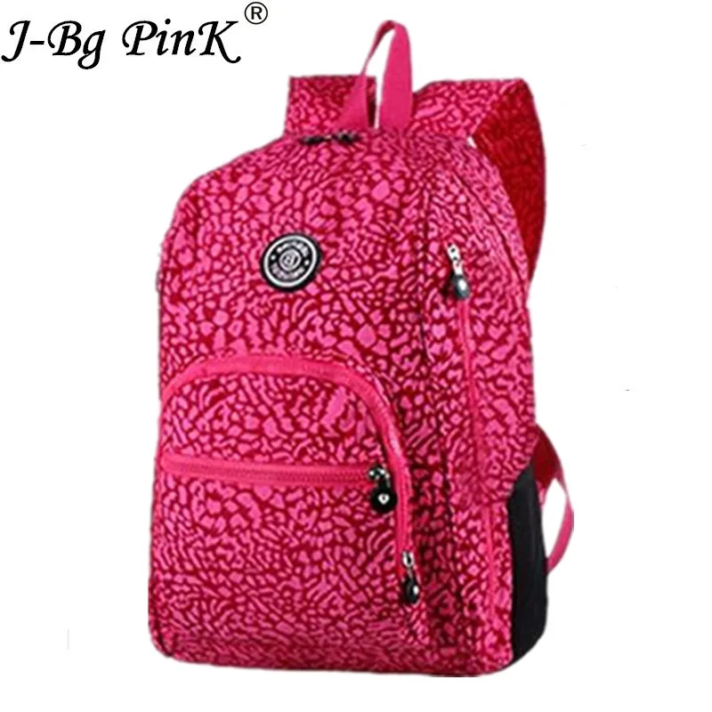 

J-BG PinK School Backpack for Teenage Girl Mochila Feminina Women Backpacks Nylon Waterproof Casual Laptop Bagpack Female Sac A