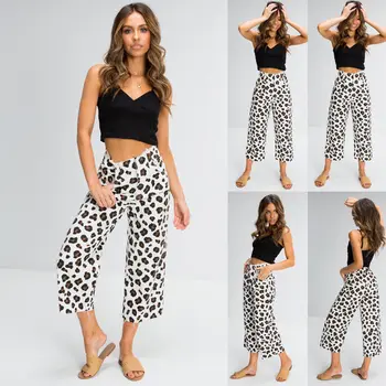 

Women Running Sports Capri Pants Cropped Leggings Fitness Trousers