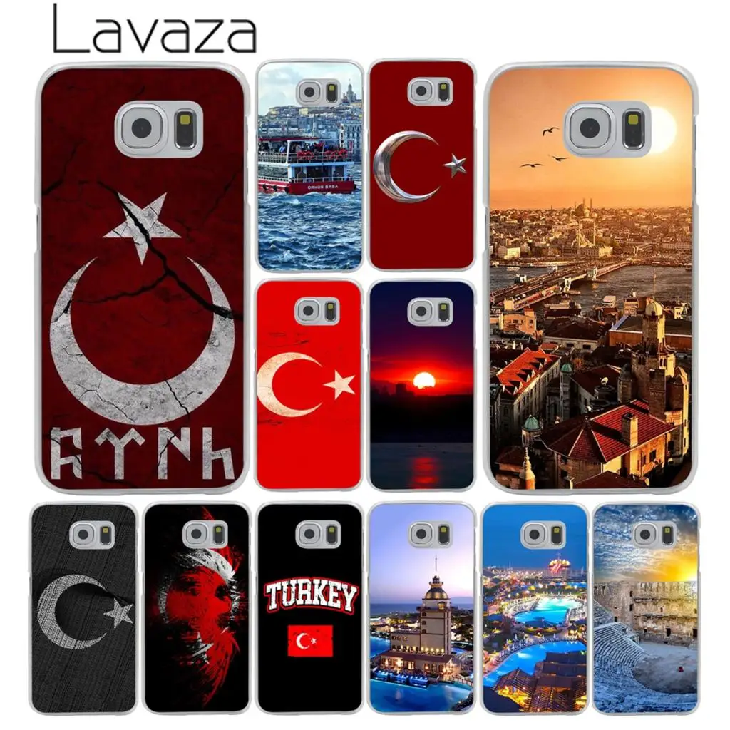 Lavaza типографский флаг Турции Стамбул Анталия Мустафа жесткий чехол для телефона