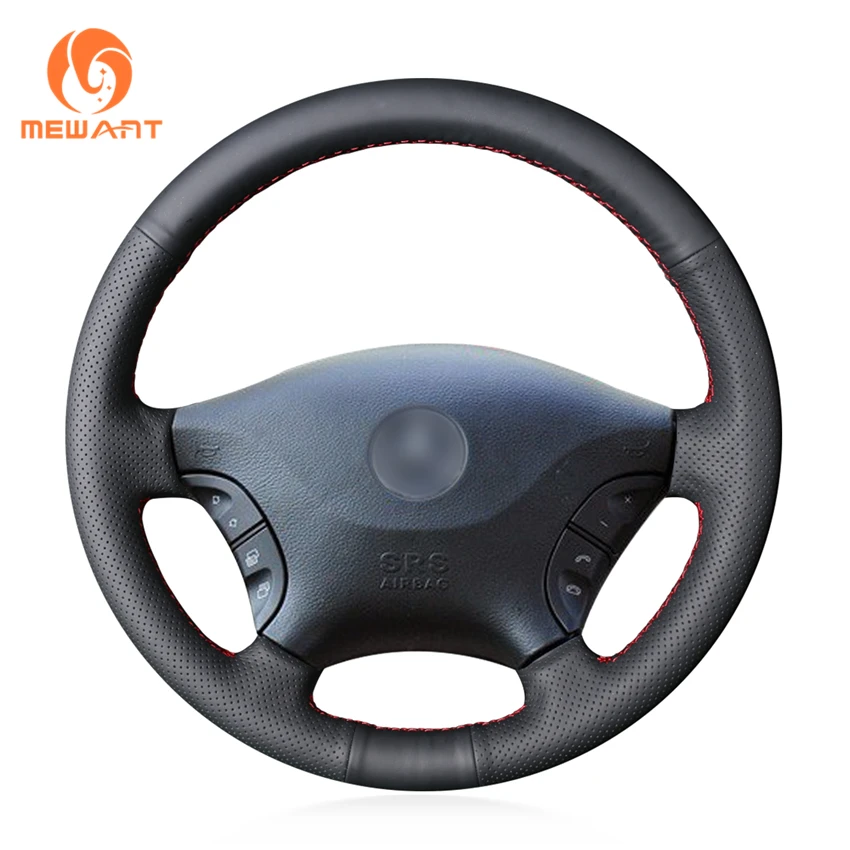 

MEWANT Black Artificial Leather Steering Wheel Cover Holster for Mercedes Benz Viano W639 Vito Sprinter 2003-2014 VW Crafter