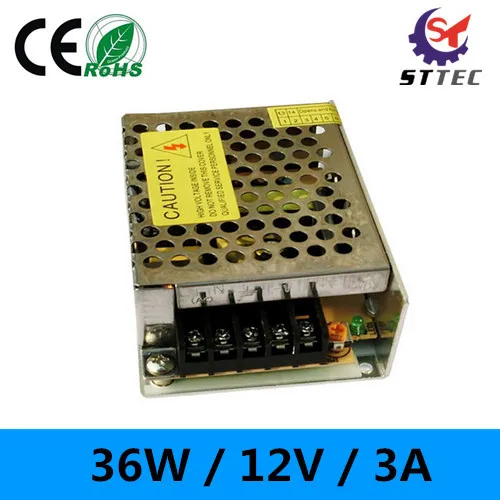 Хорошее качество 36W переключатель питания AC 110 V 220 к DC 12V адаптер напряжения 3A LED