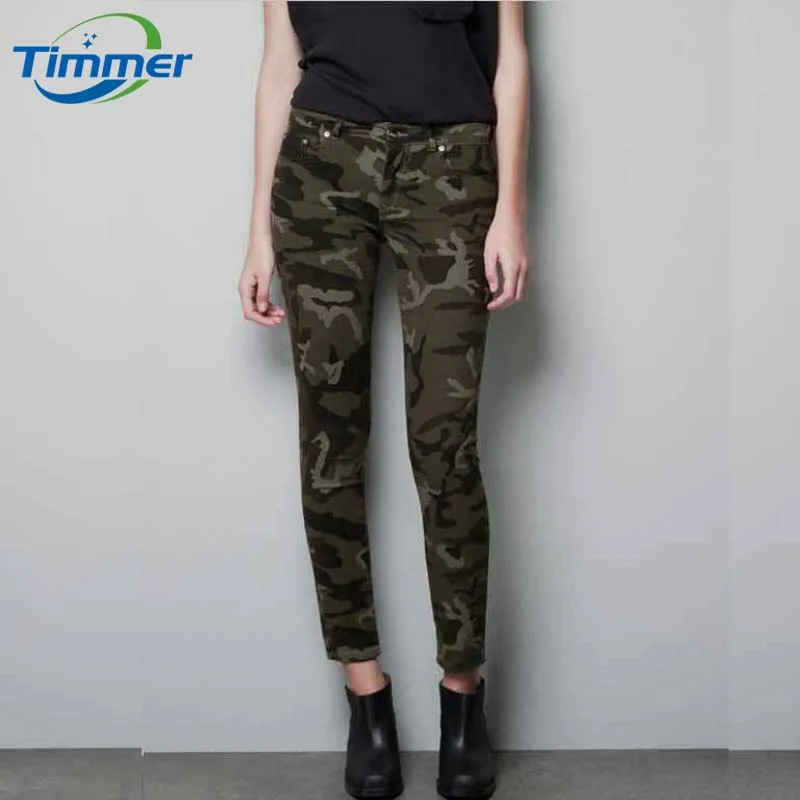 

Women's Pants Pantalon Femme Camouflage Slim Elastic Army Pencil Pant Uniform Womens Trousers Women Pants Clothes Gloria Jeans