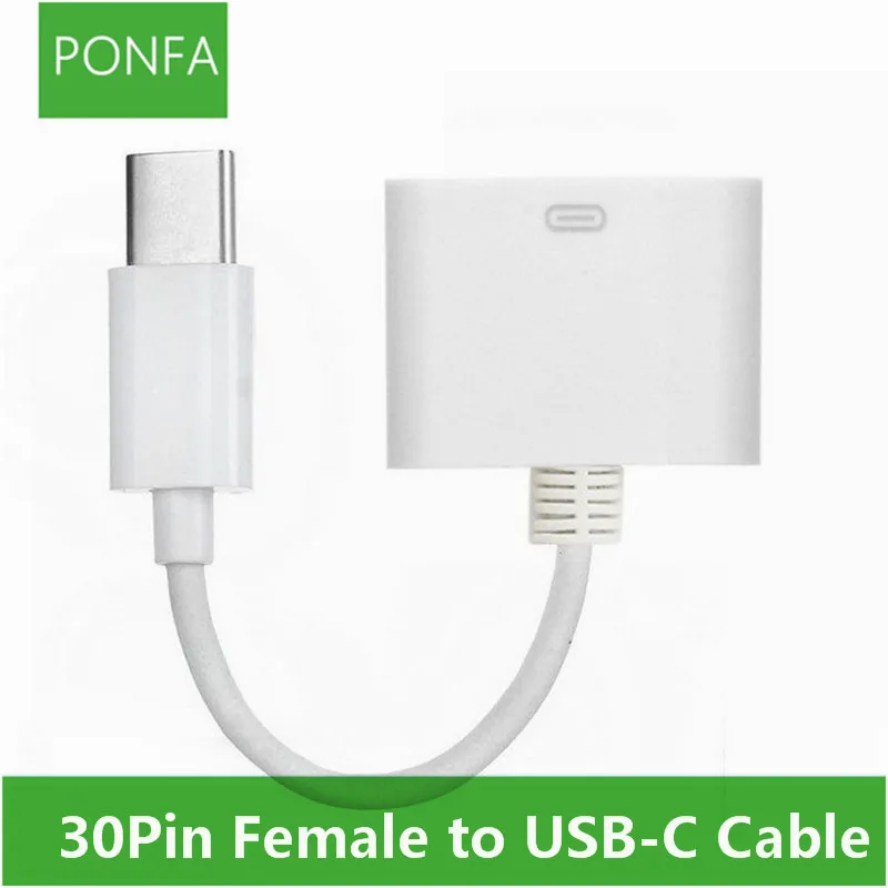 

Dock 30Pin Female to USB-C USB 3.1 Type C Male Cable for Xiaomi 4c Onplus2 3 NEXUS 5X 6P LG G5 Huawei P9 ZUK