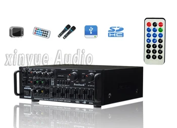 

AV-326BT Bluetooth EQ Amplifier 220V Equalizer High Power 12V Square Dance Outdoor Dual-Use Amplifier