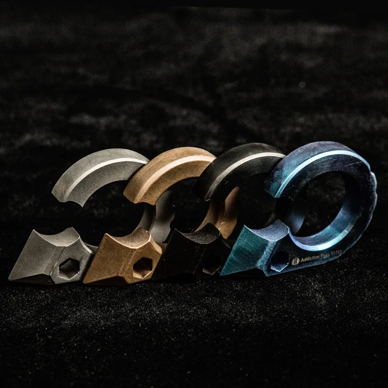 

EDC Titanium alloy A Pendant Paracord Outdoor DIY Decorations Survival multifunction pocket tools opener buckle wrench EDC