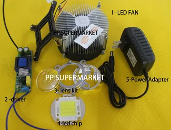 

30W High Power warm/White /380-840nm LED Light +Heatsink Cooler+ LED Driver +lens DIY