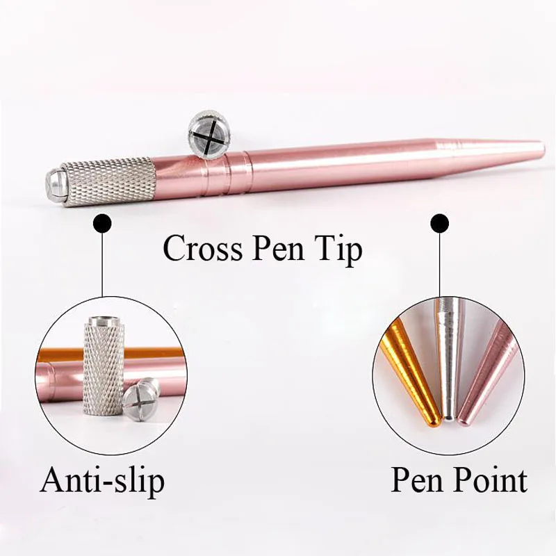 

Eyebrow Embroidery Microblading Pen Tattoo Gun Tools Aluminium Alloy Manual Tattoo Pen for Eyebrow Permanent Makeup Supplies