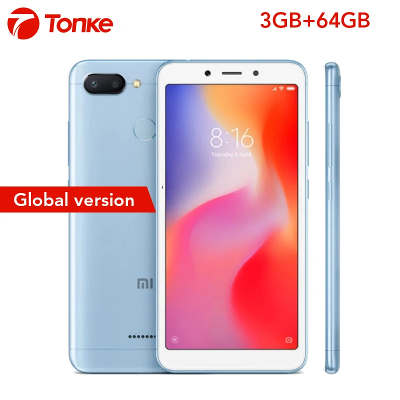 Глобальная версия Xiaomi Redmi 6 3 GB Оперативная память 64 Гб Встроенная Helio P22 Octa Core 5 45