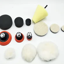 Высокое качество 1, 2,3 дюйма тонкой шлифовки полировки buff пены колодки(3 пены колодки, 3 подложки, 3 японский шерстяной колодки, 3 шерсть мяч, 1 конная форма