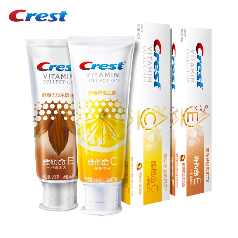 Crest Vitamin Toothpaste Advanced Vitamin Formula Vit. E Improve Dental Resistance Vit. C Teeth Whitening with Fluoride