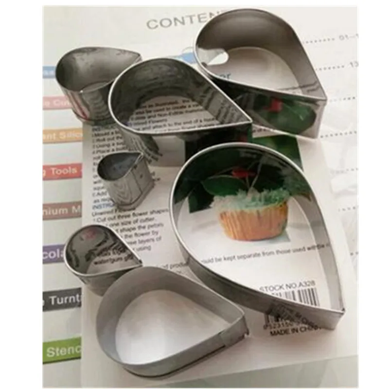 

7PCS /Set Austen Rose Cutters Stainless Steel Fondant Cookie Cake Cutter Sets Kitchen Baking DIY Cake Cookie Decorating Tools