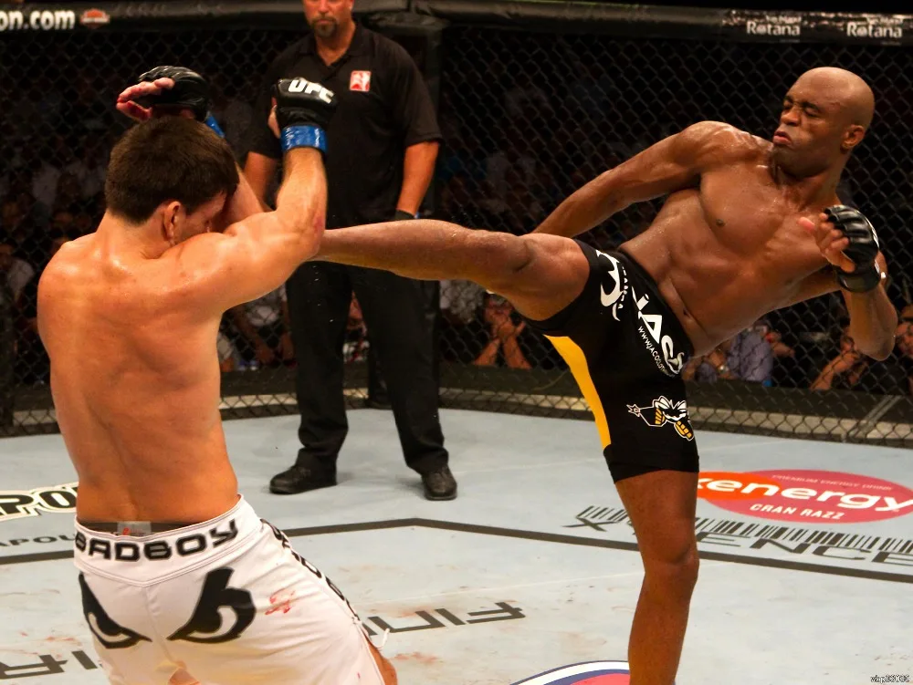 Anderson Silva Kick Mixed Martial Art Huge Print Poster