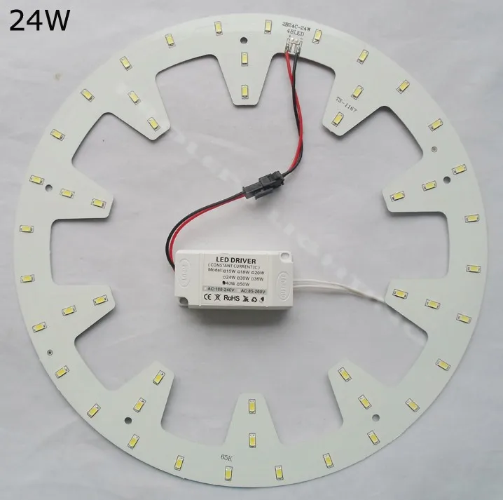 DIY Круглый 15 Вт 18 Вт 24 Вт светодиодный потолочный светильник светодиодный панель PCB светодиодный Светодиодный светильник источник techo светодиодный 120 в 220 в 230 в 240 в