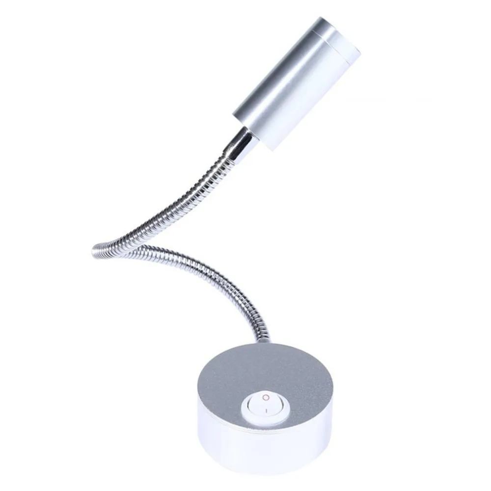 

Flexible Hose Arm Light LED Modern Wall Lamp 1W Bedside Reading Exhibition Light Study Painting White Cold Light Wall Mounted
