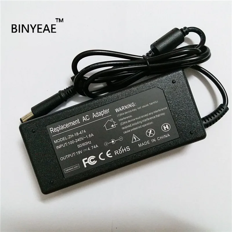19V 4.74A 90W AC Power Adapter Charger for HP Elitebook 8560w 8560p 8470p 8470w 8570pin Laptop