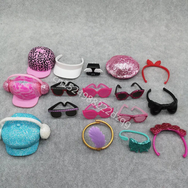

1pc Can Choose Style Original LOL Glasses headgear hat Series 3 4 cloth for LOL Dolls Figure Dolls Accessories kids Toys