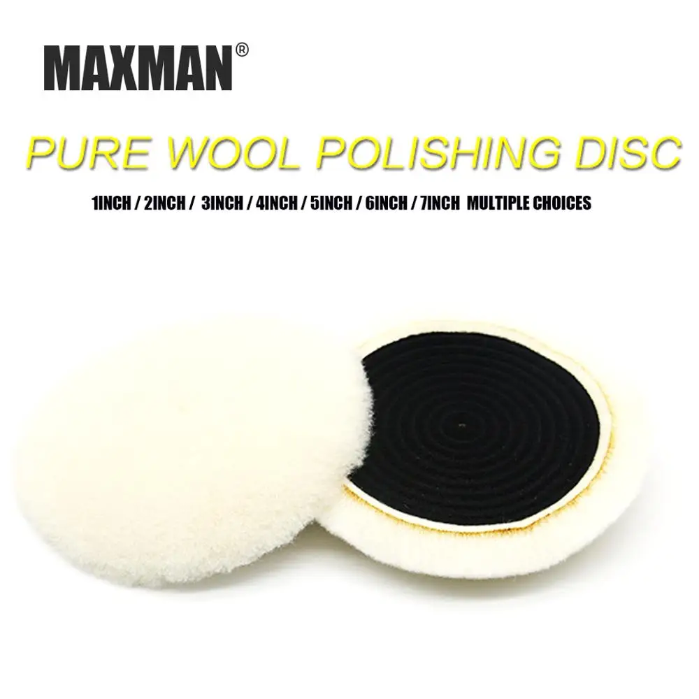

MAXMAN 1-6 INCH Wool Pads Waxing Polishing Buffing Pad Wheel Car Auto Car Paint Care Polisher Pads 3/4/5/7inch