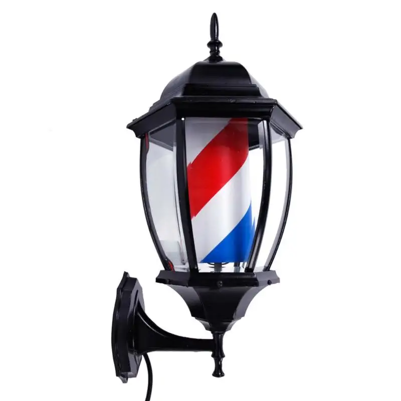 

20" M318C Rotating Barber Pole Light Light US Plug Red & Blue & White
