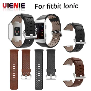 

Breathable wrist Strap For Fitbit Ionic Smart Watchband Perforated Leather Replacement Quick Install Sport Accessory band Correa