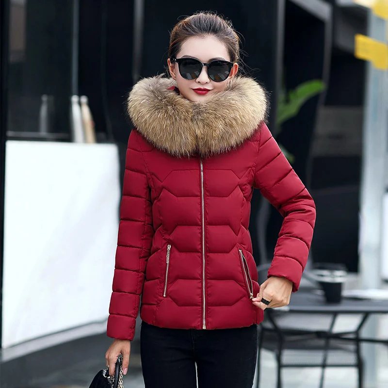 2018 New Winter Jacket Women Faux Fur Hooded Parka Coats Female Long Sleeve Thick Warm Snow Wear Jacket Coat Mujer Quilted Tops