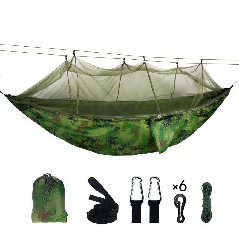 

Ultralight Outdoor Mosquito Net Parachute Hammock with Anti-mosquito bites Camping Tent Hanging Sleeping Bed Swing