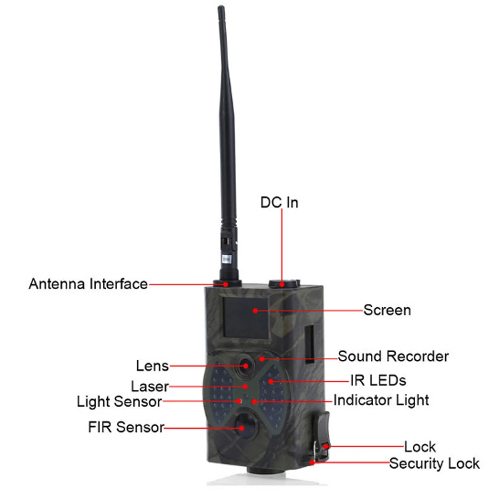 2G 12MP фото ловушки электронная почта MMS GSM 1080P ночное видение охотничья ловушка HC300M