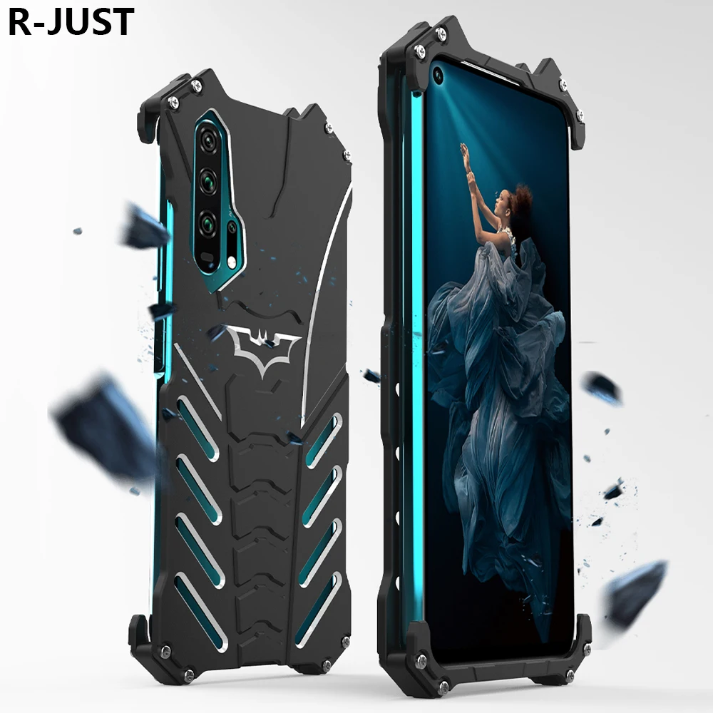 

R-JUST for Huawei Honor 20 Pro Case Cover Luxury Slim Hard Aluminum Alloy Shockproof Armor Phone Case for Honor 20 Back Cover