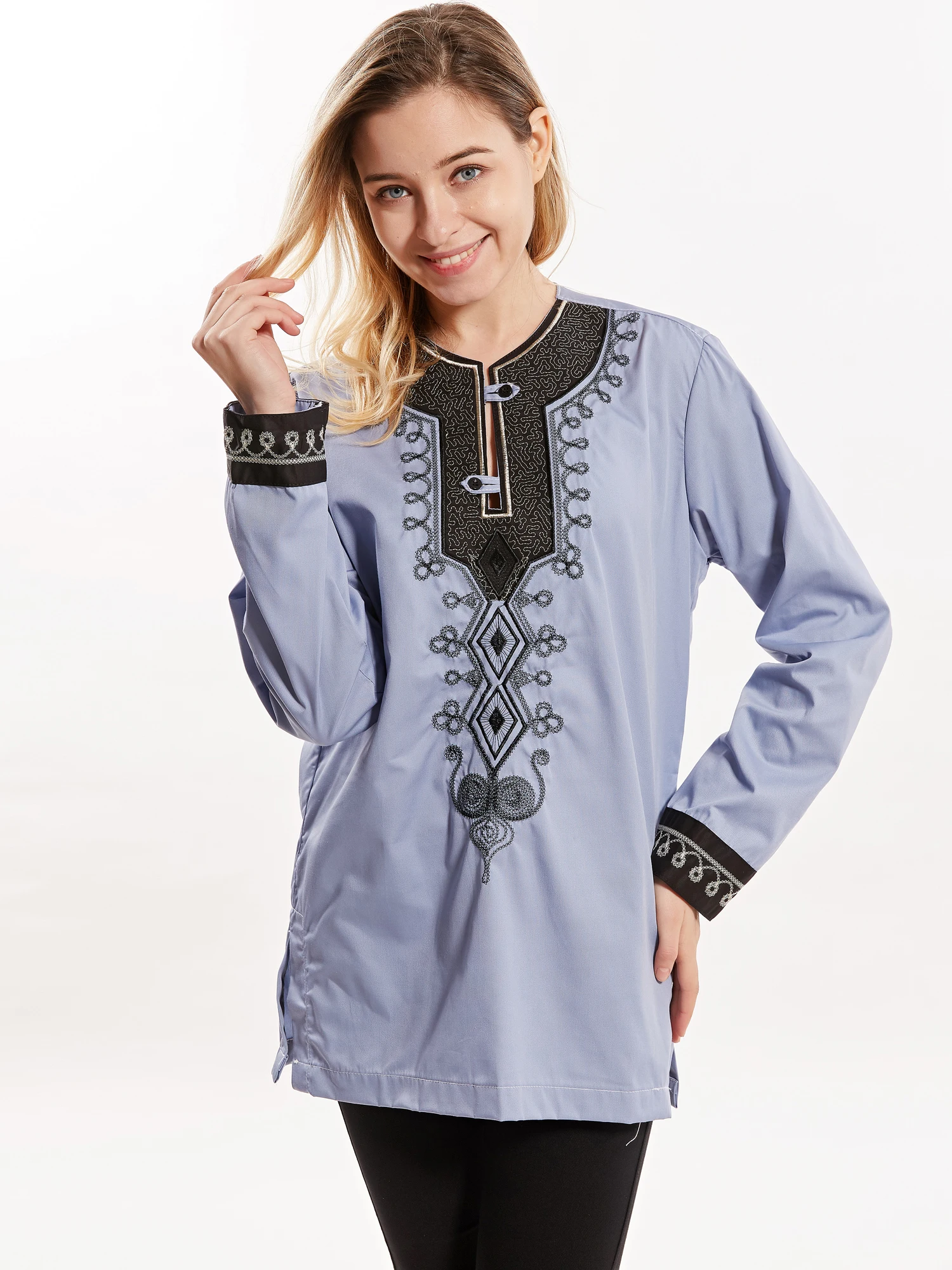 Унисекс Dashikiage мусульманская вышитая индивидуальная одежда 2019|Мусульманская