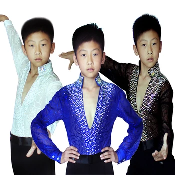 

Professional Boys latin dance Modern Ballroom Salsa Tango Rumba Samba Cha Cha Latin Dance tops+Pants sets Dance costumes