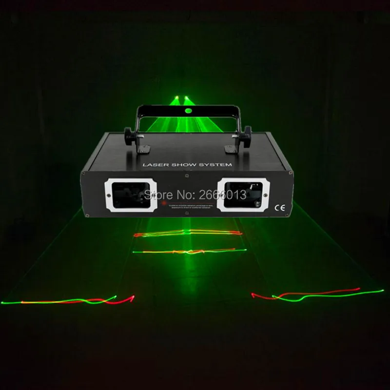 

2 Lens RG Laser Light DJ Disco Stage Lighting Equipment Red Green Color Laser DMX512 LED Beam Effect Lights For Disco Nightclub