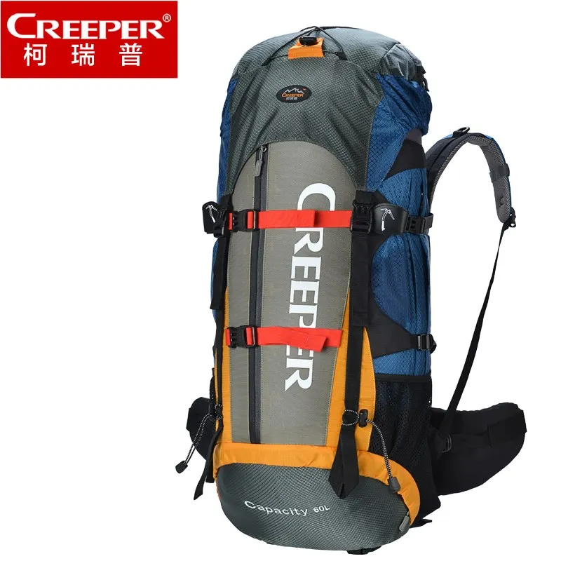 2016 New Arrival Men's Large Capacity Backpacks Nylon 60L Travel Bag Zipper Waterproof Leisure Backpack Shoulder bag