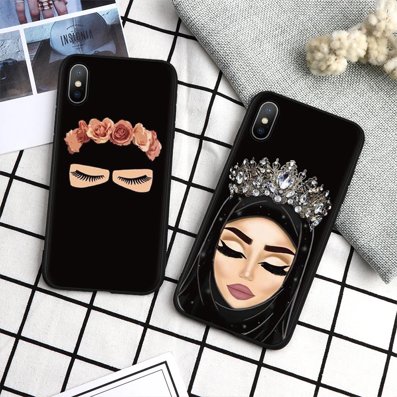 

Muslim Islamic Gril Eyes Arabic Hijab Girl Case Cover For iPhone 11 Pro XS Max XR X 8 8Plus 7 7Plus 6 6S Plus 5 5S SE Phone Case