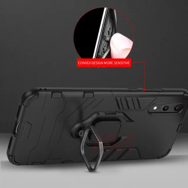 H&A Luxury Shockproof Armor Phone Cases For Huawei P20 Pro Lite Mate 10 9 Full Cover Case For Horor 10 V10 Case With Holder Ring
