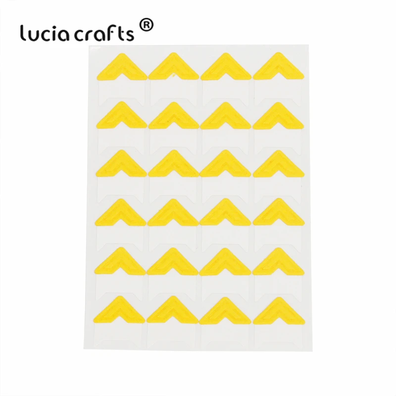 Lucia crafts(1 лист = 24 шт Угловые наклейки) Бумага для скрапбукинга DIY свадебный фотоальбом рамка Декоративные наклейки I0509