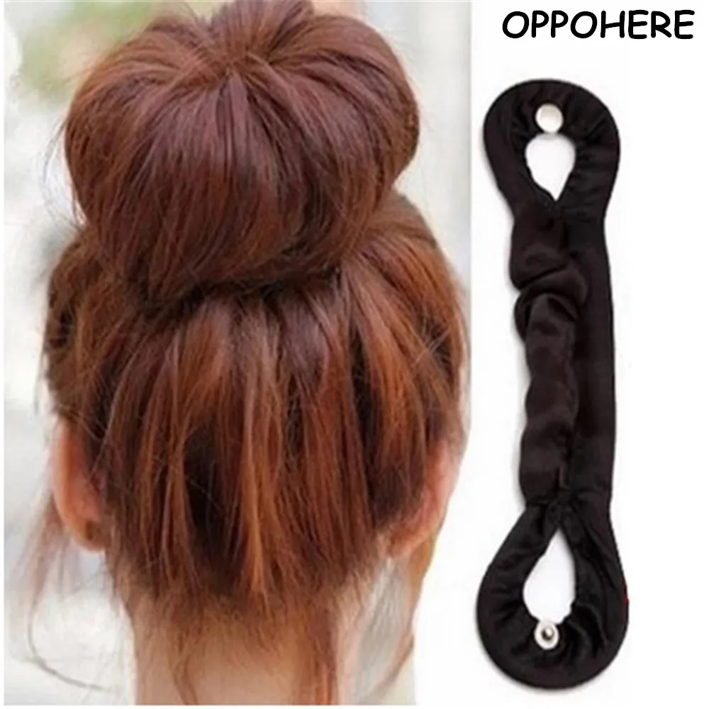 

1PCS Fashion DIY Women Magic Twist Bun Roller Hair Braider Braid Holder Clip Hair Soft Hairband Balck Hair Braiding Tool
