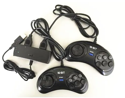 2 игрока контроллер OTG USB адаптер для SEGA GENESIS MD Atari BlackJoystick пара Android ПК MACSystem|pc